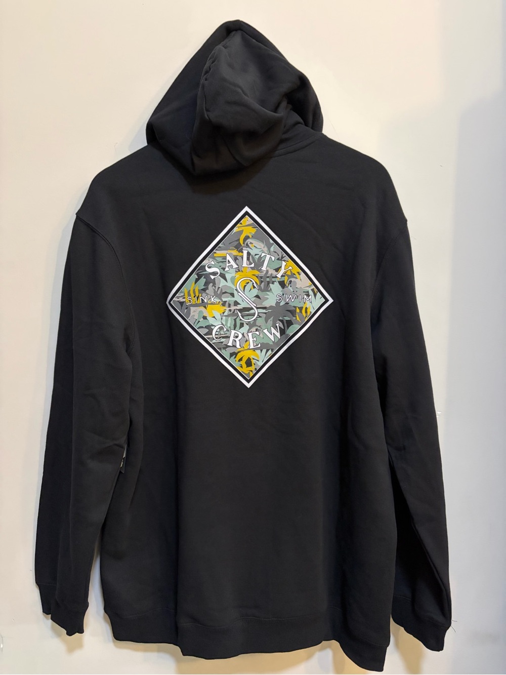 Salty Crew Choppy Tippet Fleece Hoodie Black XL NWT Outdoor Pullover